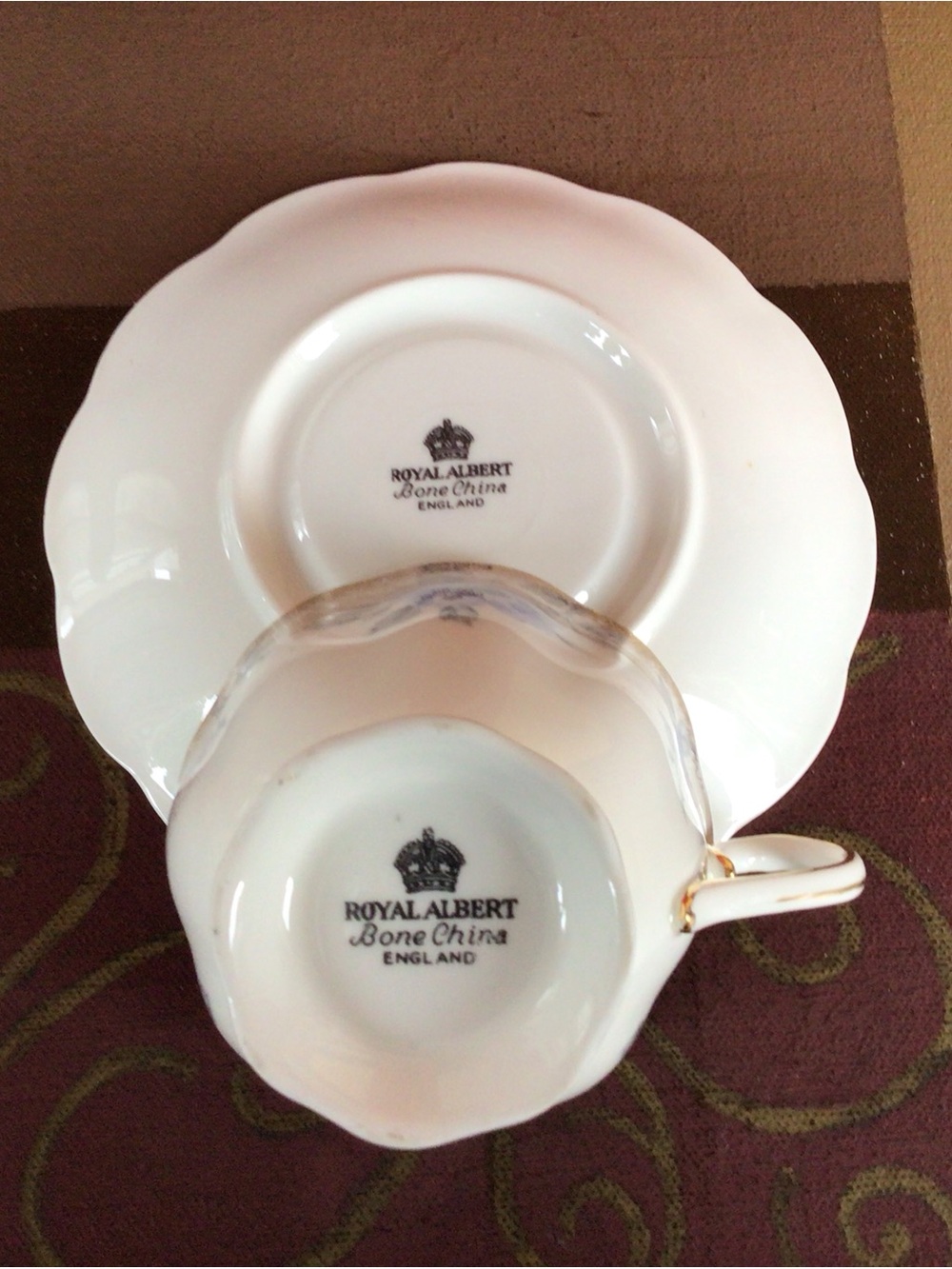 Royal Albert Blue Floral Teacup And Saucer - Picture 3 of 5